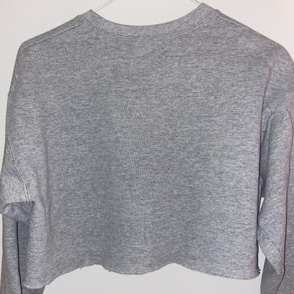 [2-Piece] Cropped Sweater + BABE Sweater || Grey - Picture 4 of 14